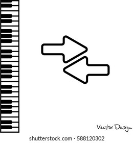 Web line icon. Left and right arrows