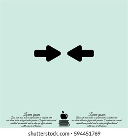 Web line icon. Left and right arrows