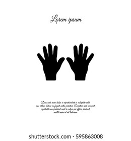 Web line icon. Left and right hands, bunch of fives