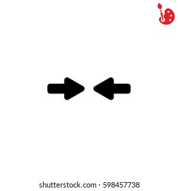 Web line icon. Left and right arrows