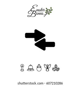 Web line icon. Left and right arrows