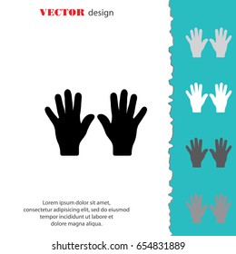 Web line icon. Left and right hands, bunch of fives