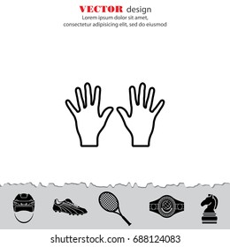Web line icon. Left and right hands, bunch of fives
