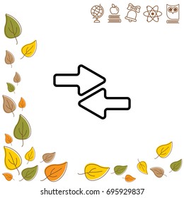 Web line icon. Left and right arrows