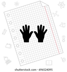 Web line icon. Left and right hands, bunch of fives