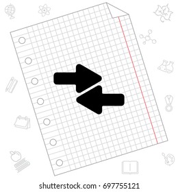 Web line icon. Left and right arrows