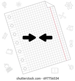Web line icon. Left and right arrows