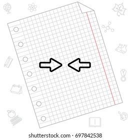 Web line icon. Left and right arrows
