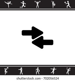 Web line icon. Left and right arrows
