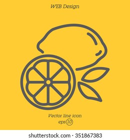 Web line icon. Lemon