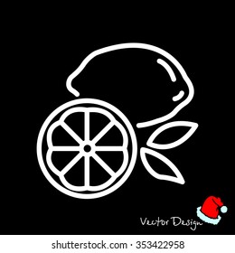 Web line icon. Lemon