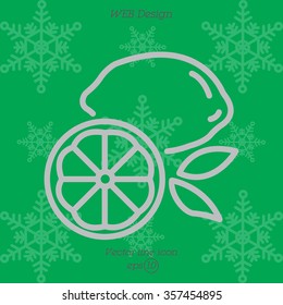 Web line icon. Lemon