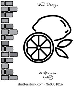 Web line icon. Lemon