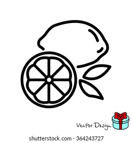 Web line icon. Lemon