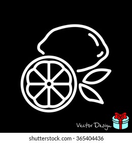 Web line icon. Lemon