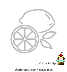 Web line icon. Lemon