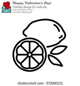 Web line icon. Lemon