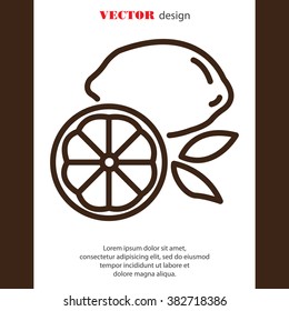 Web line icon. Lemon