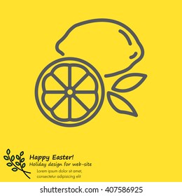 Web line icon. Lemon