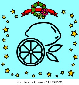 Web line icon. Lemon