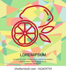 Web line icon. Lemon