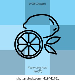 Web line icon. Lemon