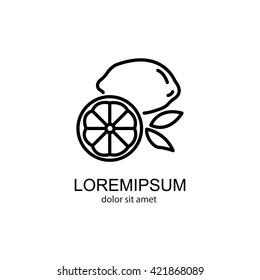 Web line icon. Lemon