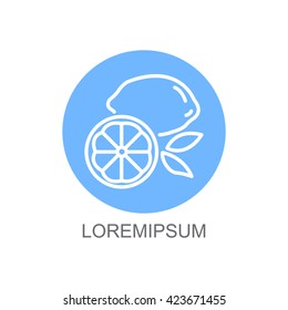 Web line icon. Lemon