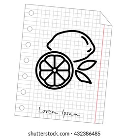 Web line icon. Lemon