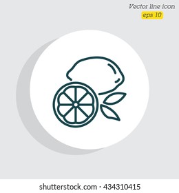 Web line icon. Lemon
