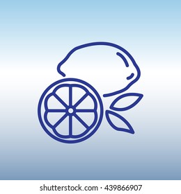 Web line icon. Lemon