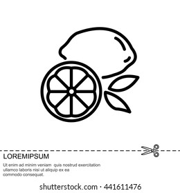 Web line icon. Lemon
