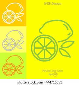 Web line icon. Lemon