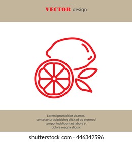 Web line icon. Lemon