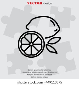 Web line icon. Lemon