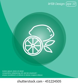 Web line icon. Lemon