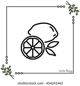 Web line icon. Lemon