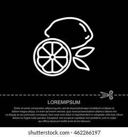 Web line icon. Lemon