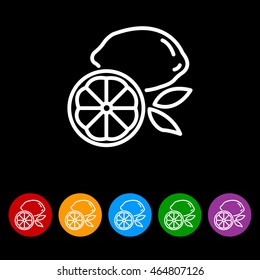 Web line icon. Lemon