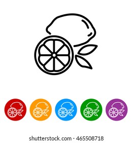 Web line icon. Lemon