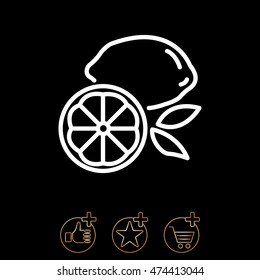 Web line icon. Lemon