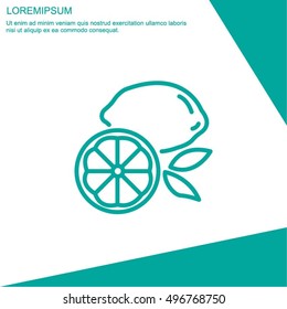 Web line icon. Lemon