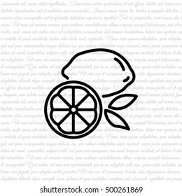 Web line icon. Lemon