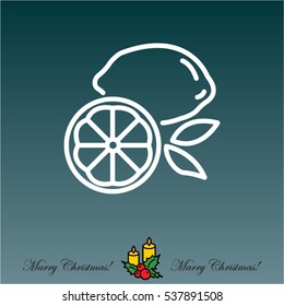 Web line icon. Lemon
