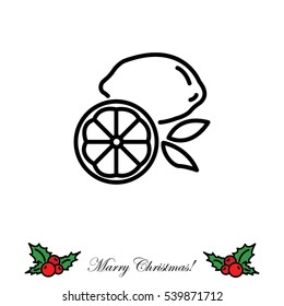 Web line icon. Lemon