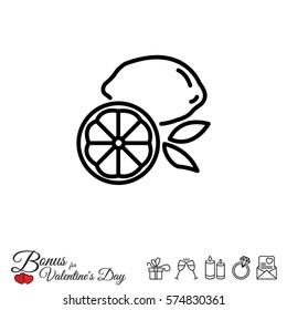 Web line icon. Lemon