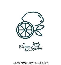 Web line icon. Lemon