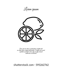 Web line icon. Lemon