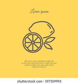 Web line icon. Lemon
