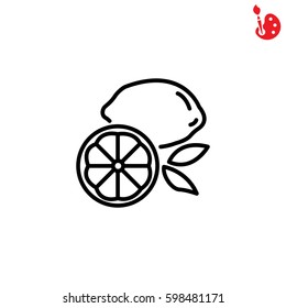 Web line icon. Lemon